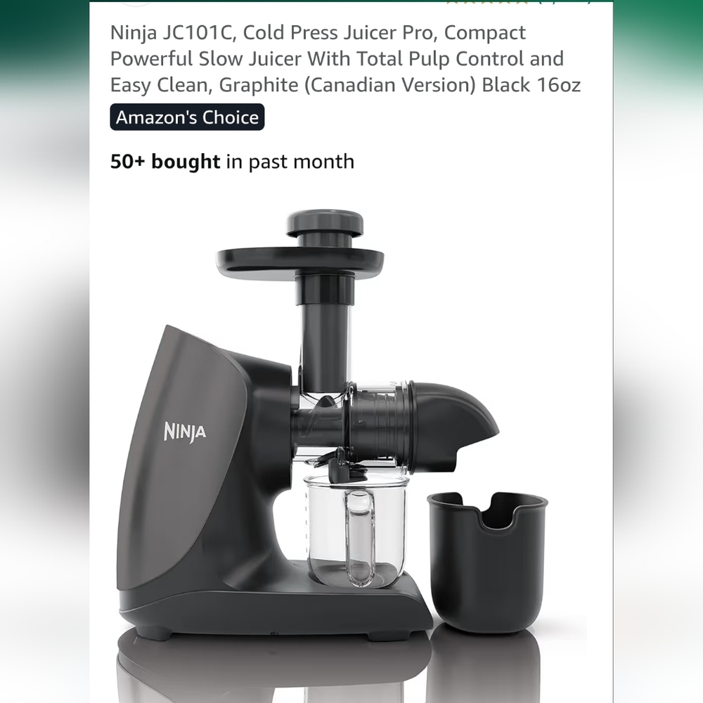 Ninja JC101C Cold Press Juicer - Graphite
